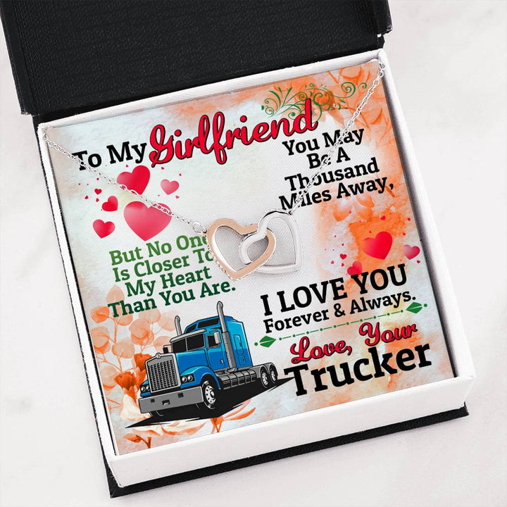 Trucker's Girlfriend - Interlocking Heart Necklace - Thegiftio UK