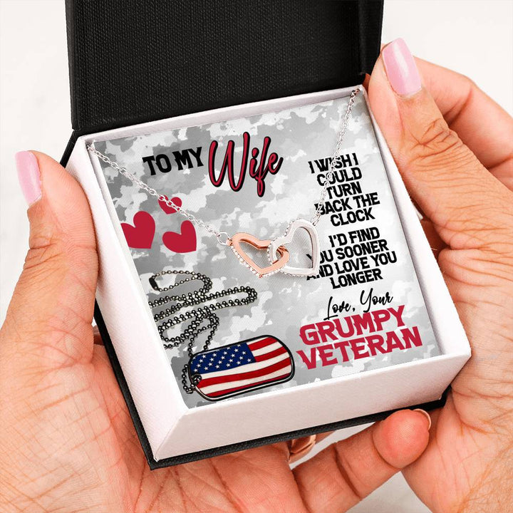 Veteran's Wife - Interlocking Heart Necklace - Thegiftio UK