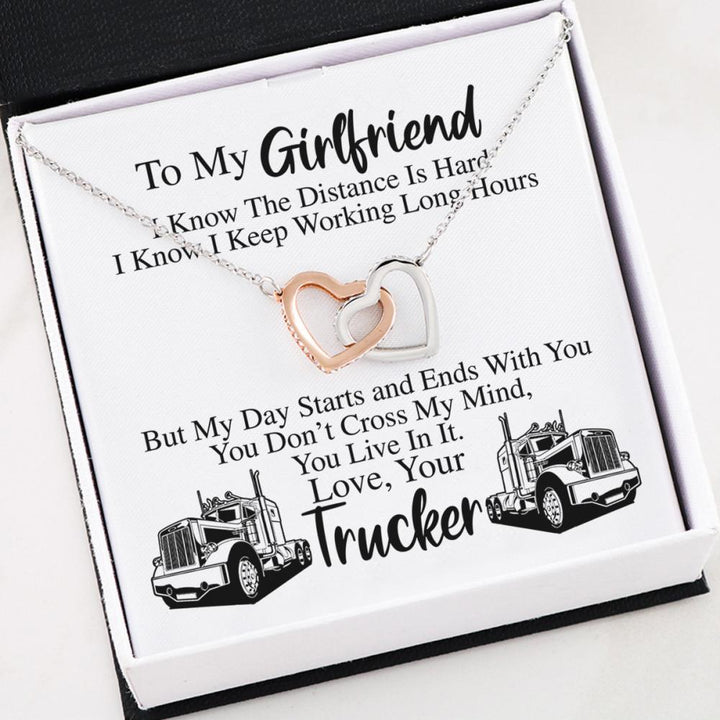 Trucker's Girlfriend - Interlocking Heart Necklace - Thegiftio UK
