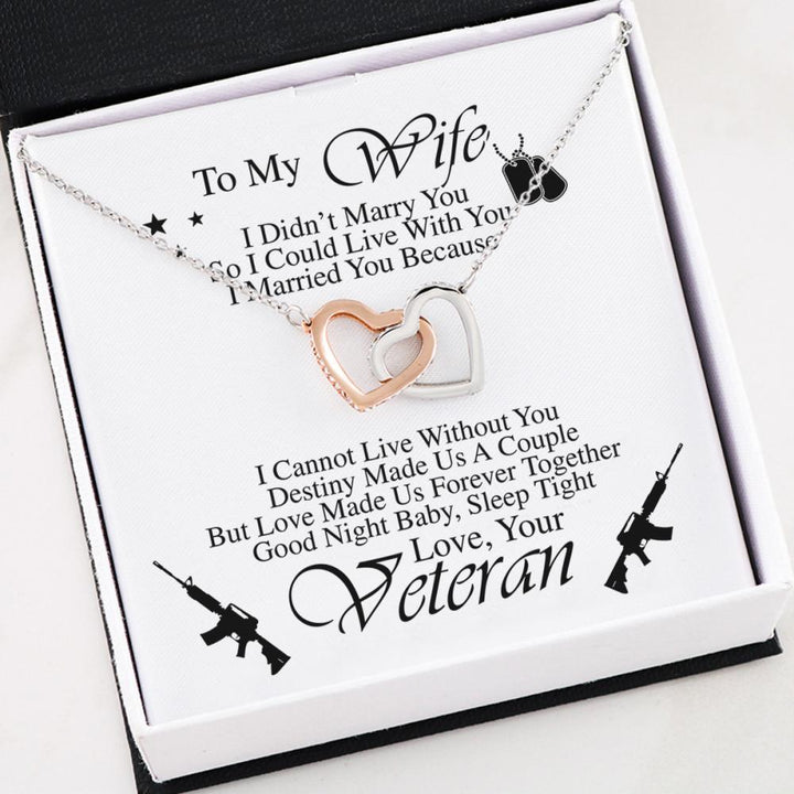 Veteran's Wife - Interlocking Heart Necklace - Thegiftio UK