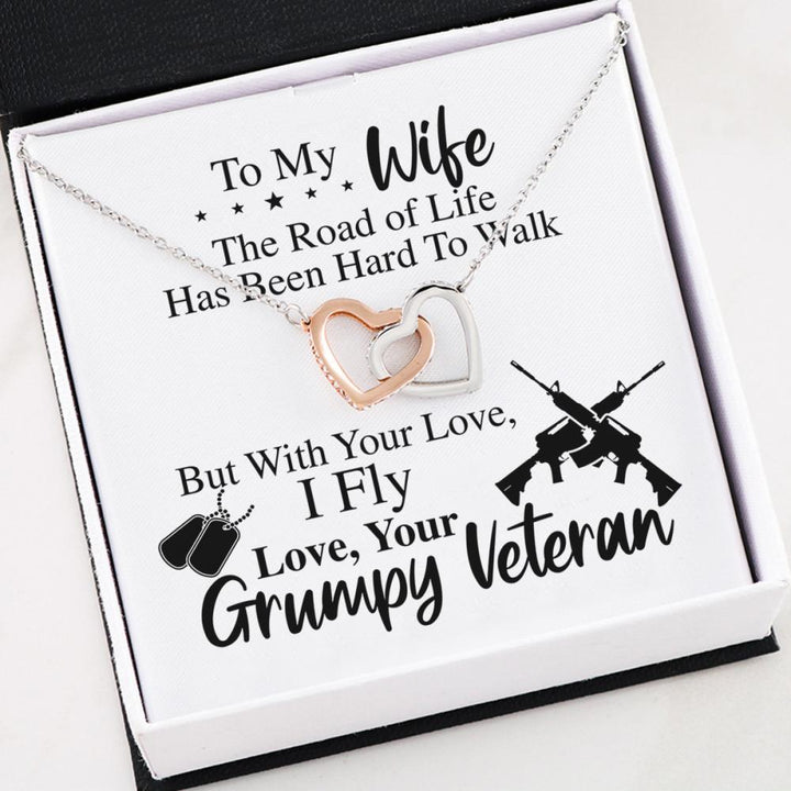 Veteran's Wife - Interlocking Heart Necklace - Thegiftio UK