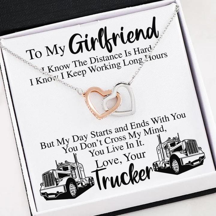 Trucker's Girlfriend - Interlocking Heart Necklace - Thegiftio UK