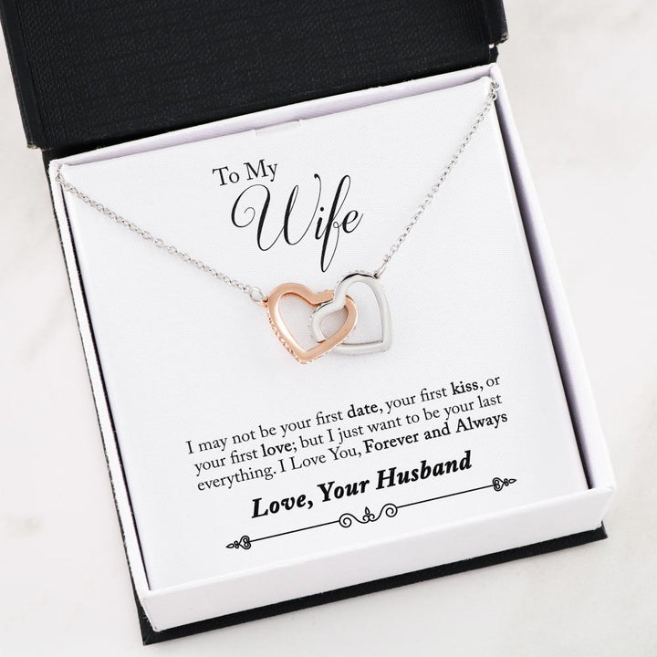 To My Wife - Be Your Last Everything - Interlocking Heart Necklace - Thegiftio UK