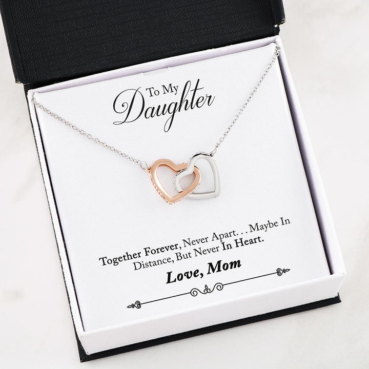 ***Mom To Daughter- Interlocking Heart Necklace - Thegiftio UK