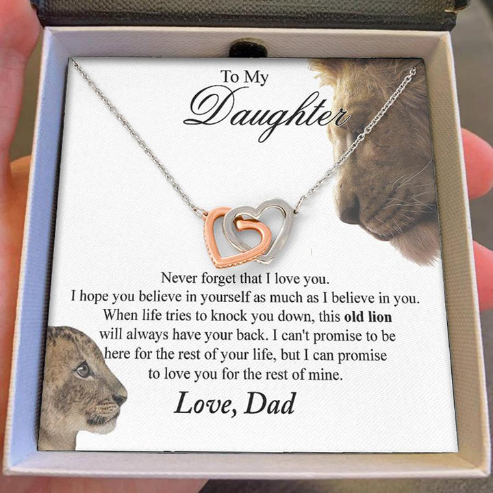 To My Daughter - Love, Dad | Interlocking Heart - Thegiftio UK
