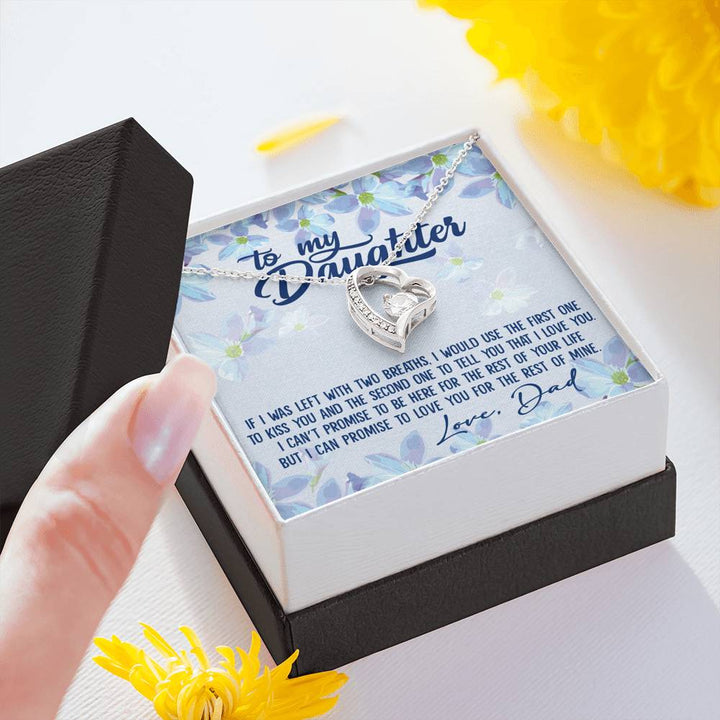 To My Daughter - I Promise To Love You For The Rest Of My Life 2 Forever Love Necklace - Thegiftio UK