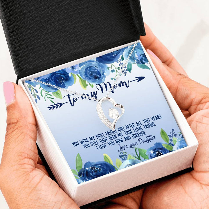 To My Mom I Love You Now And Forever – Forever Love Necklace - Thegiftio UK