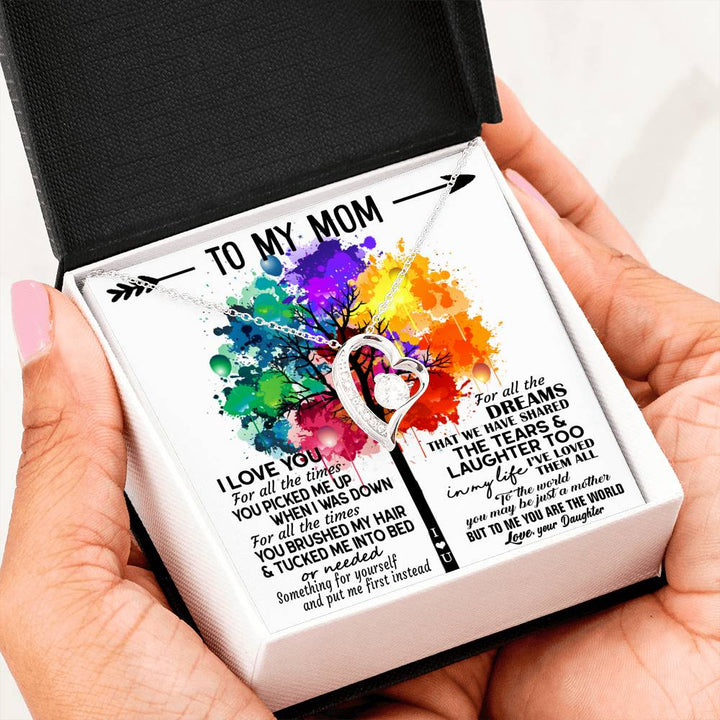 To My Mom I Love You Birthday Anniversary Gifts - Forever Love Necklace - Thegiftio UK