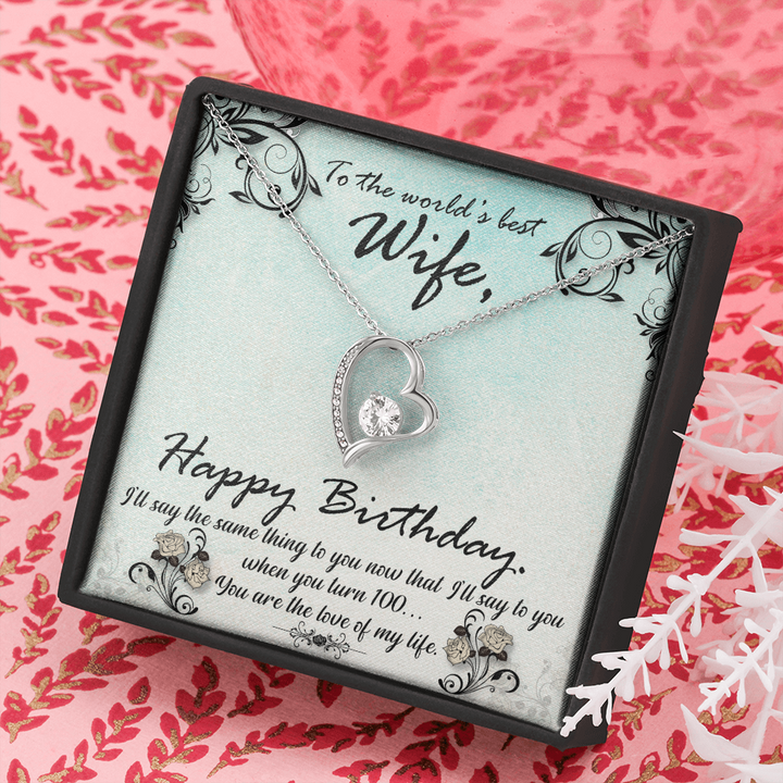 Forever Love Necklace, To My Wife Necklace Gift, Anniversary Gift, Gifts For Her, Christmas Gift For Wife, Birthday Gift, Gift For Wife - Thegiftio UK