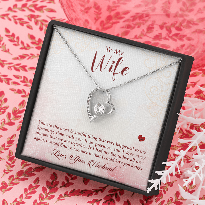 Forever Love Necklace, To My Wife Necklace Gift, Anniversary Gift, Gifts For Her, Christmas Gift For Wife, Birthday Gift, Gift For Wife - Thegiftio UK