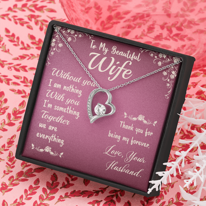 Forever Love Necklace, To My Wife Necklace Gift, Anniversary Gift, Gifts For Her, Christmas Gift For Wife, Birthday Gift, Gift For Wife - Thegiftio UK