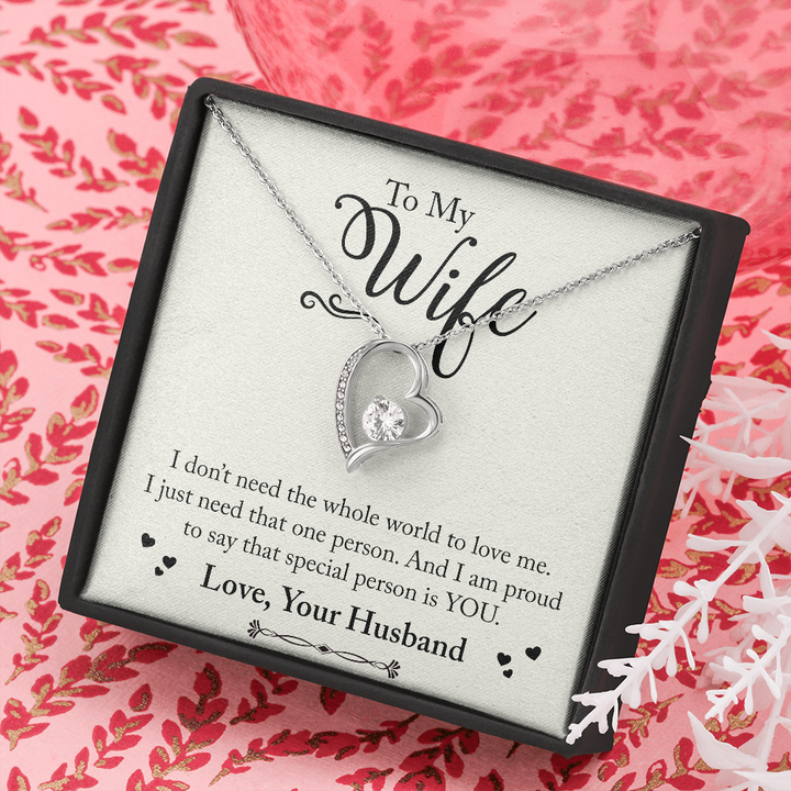 Forever Love Necklace, To My Wife Necklace Gift, Anniversary Gift, Gifts For Her, Christmas Gift For Wife, Birthday Gift, Gift For Wife - Thegiftio UK