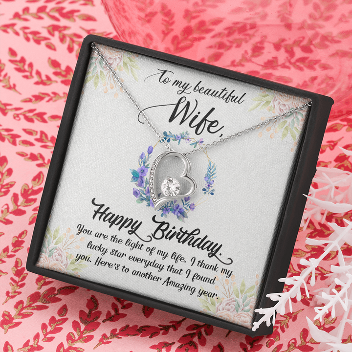 Forever Love Necklace, To My Wife Necklace Gift, Anniversary Gift, Gifts For Her, Christmas Gift For Wife, Birthday Gift, Gift For Wife - Thegiftio UK