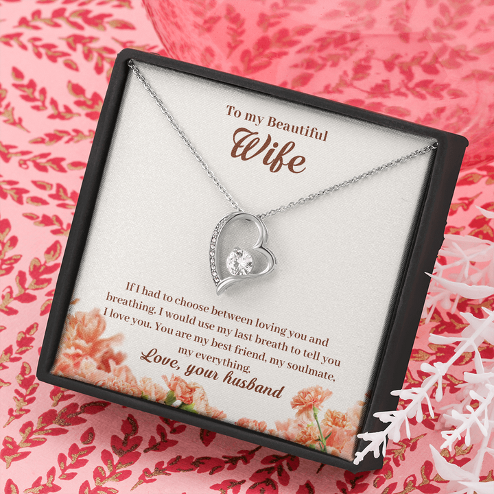 Forever Love Necklace, To My Wife Necklace Gift, Anniversary Gift, Gifts For Her, Christmas Gift For Wife, Birthday Gift, Gift For Wife - Thegiftio UK