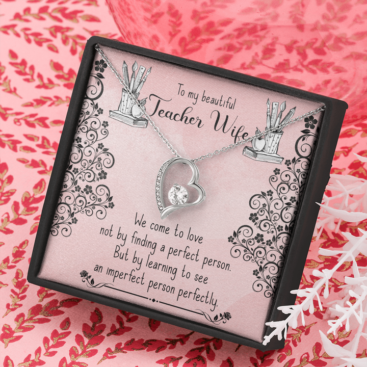 Forever Love Necklace, To My Wife Necklace Gift, Anniversary Gift, Gifts For Her, Christmas Gift For Wife, Birthday Gift, Gift For Wife - Thegiftio UK