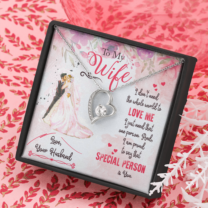 Forever Love Necklace, To My Wife Necklace Gift, Anniversary Gift, Gifts For Her, Christmas Gift For Wife, Birthday Gift, Gift For Wife - Thegiftio UK