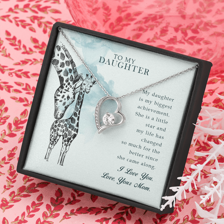 To My Daughter, Beautiful Chapters, Forever Love Necklace, Daughter Necklace, Gift For Daughter, Xmas, Christmas, Daughter Gift From Mom - Thegiftio UK