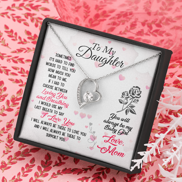 To My Daughter, Beautiful Chapters, Forever Love Necklace, Daughter Necklace, Gift For Daughter, Xmas, Christmas, Daughter Gift From Mom - Thegiftio UK
