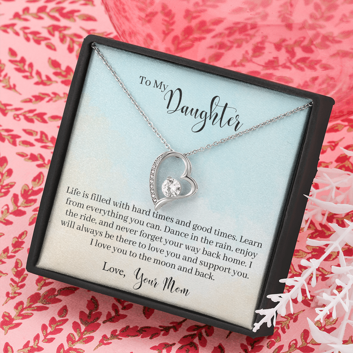 To My Daughter, Beautiful Chapters, Forever Love Necklace, Daughter Necklace, Gift For Daughter, Xmas, Christmas, Daughter Gift From Mom - Thegiftio UK