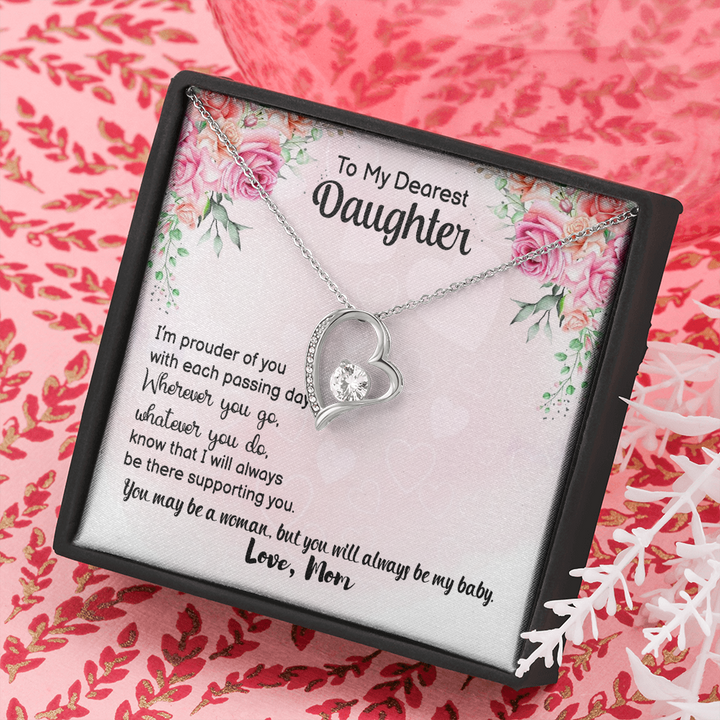 To My Daughter, Beautiful Chapters, Forever Love Necklace, Daughter Necklace, Gift For Daughter, Xmas, Christmas, Daughter Gift From Mom - Thegiftio UK
