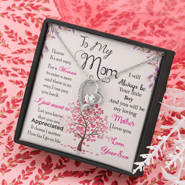 To My Mom, Forever Love Necklace, Mother Necklace, Gift For Mother, Xmas, Christmas, Personalized Gift To My Mom - Thegiftio UK