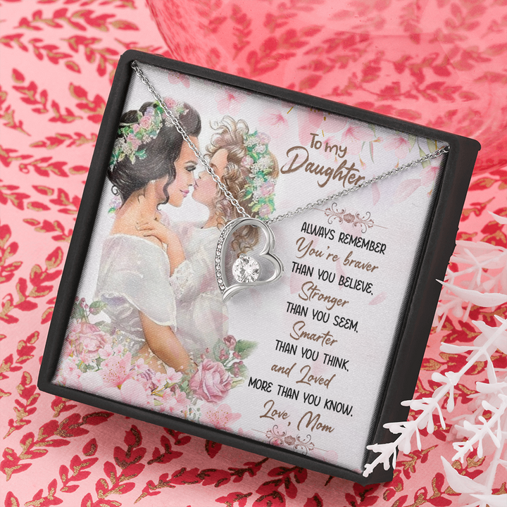 To My Daughter, Beautiful Chapters, Forever Love Necklace, Daughter Necklace, Gift For Daughter, Xmas, Christmas, Daughter Gift From Mom - Thegiftio UK