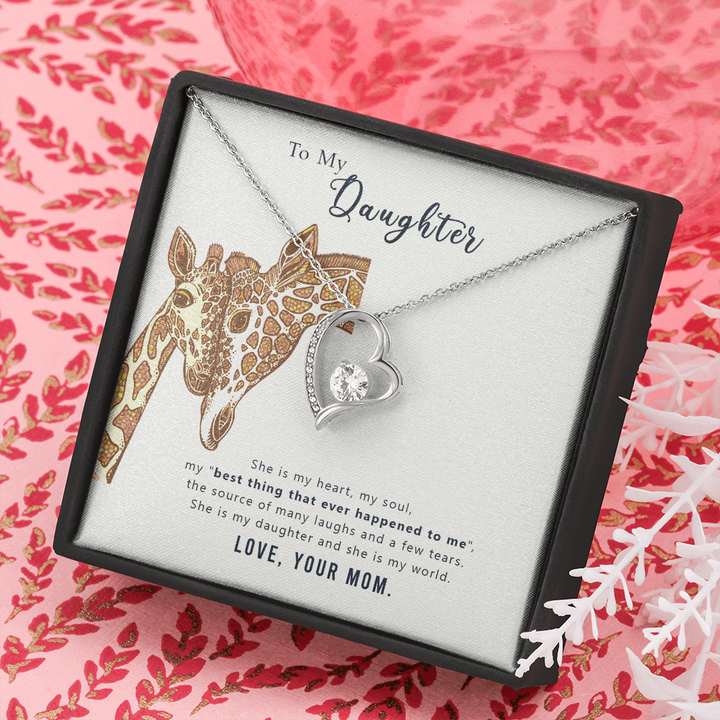 To My Daughter, Beautiful Chapters, Forever Love Necklace, Daughter Necklace, Gift For Daughter, Xmas, Christmas, Daughter Gift From Mom - Thegiftio UK