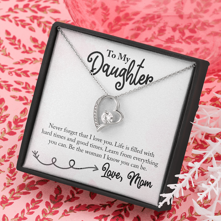 To My Daughter, Beautiful Chapters, Forever Love Necklace, Daughter Necklace, Gift For Daughter, Xmas, Christmas, Daughter Gift From Mom - Thegiftio UK