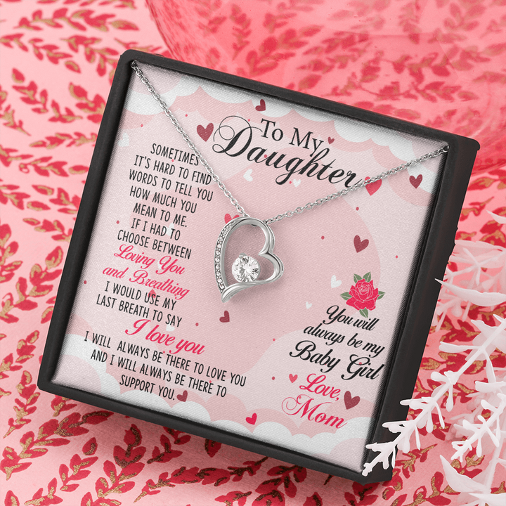 To My Daughter, Beautiful Chapters, Forever Love Necklace, Daughter Necklace, Gift For Daughter, Xmas, Christmas, Daughter Gift From Mom - Thegiftio UK