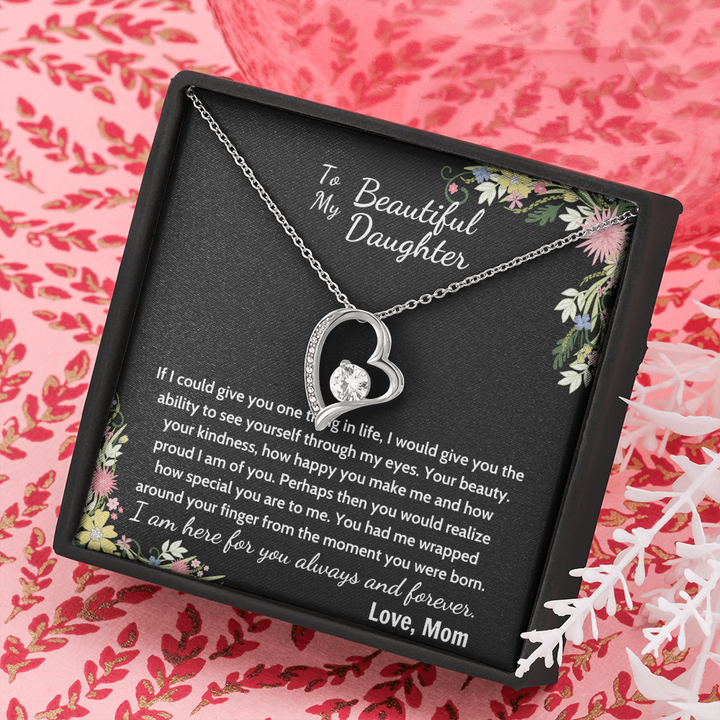 To My Daughter, Beautiful Chapters, Forever Love Necklace, Daughter Necklace, Gift For Daughter, Xmas, Christmas, Daughter Gift From Mom - Thegiftio UK