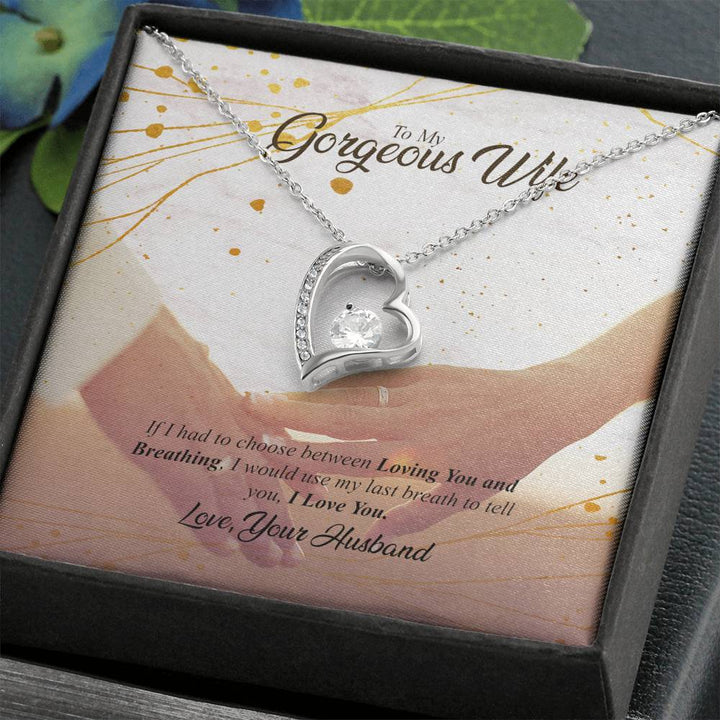 My Georgeous Wife-I Love You Forever Love Necklace - Thegiftio UK
