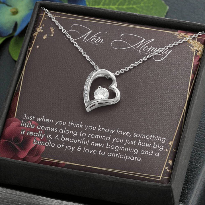 New Mommy Necklace, New Mom Forever Love Necklace, New Mom Necklace Personalized, Pregnancy Necklace, Mama To Be Necklace, New Mother Gift - Thegiftio UK