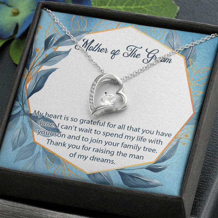 Mother Of The Groom Necklace, Mother Of The Groom Wedding, Gift For Mother Of The Groom Forever Love Necklace, Gift For Mom On Wedding Day - Thegiftio