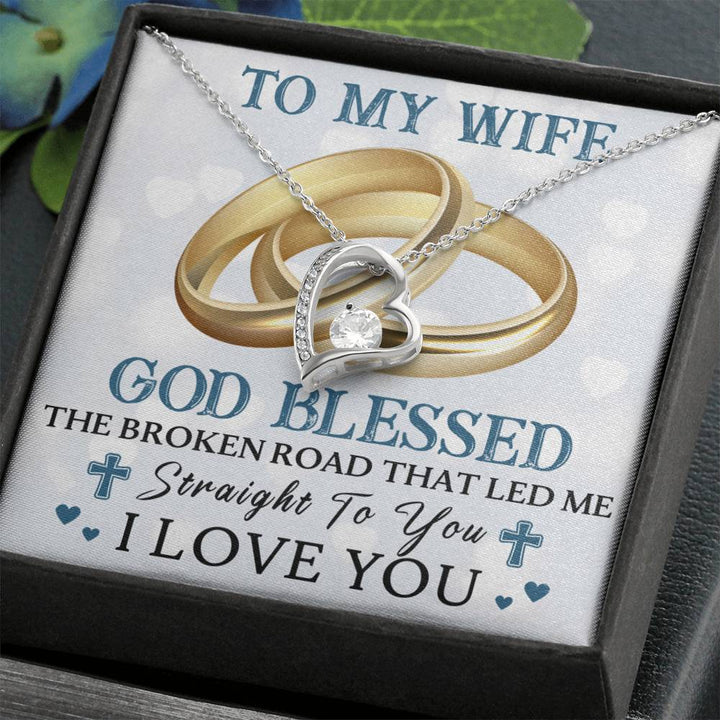 Gift For Wife, Forever Love Necklace, Wife Gift Idea, Wife Birthday, Unique Love Message - Thegiftio UK