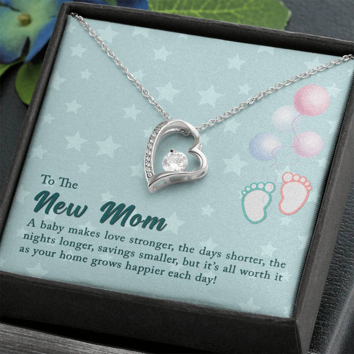 To The New Mom - A Baby Makes Love Stronger - Forever Love Necklace - Thegiftio UK
