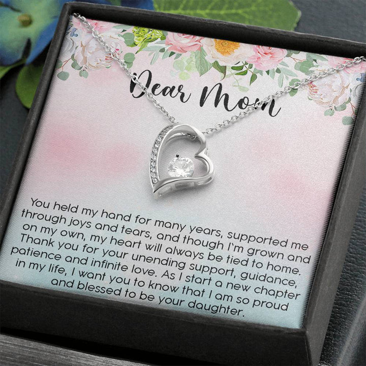 Mother Of The Bride Gift, Mother Of The Bride Gift From Daughter, Mother Of The Bride Forever Love Necklace, Mom Wedding Gift From Bride - Thegiftio UK