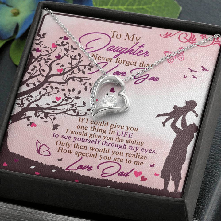 To My Daughter - Never Forget That I Love You - Forever Love Necklace - Thegiftio UK