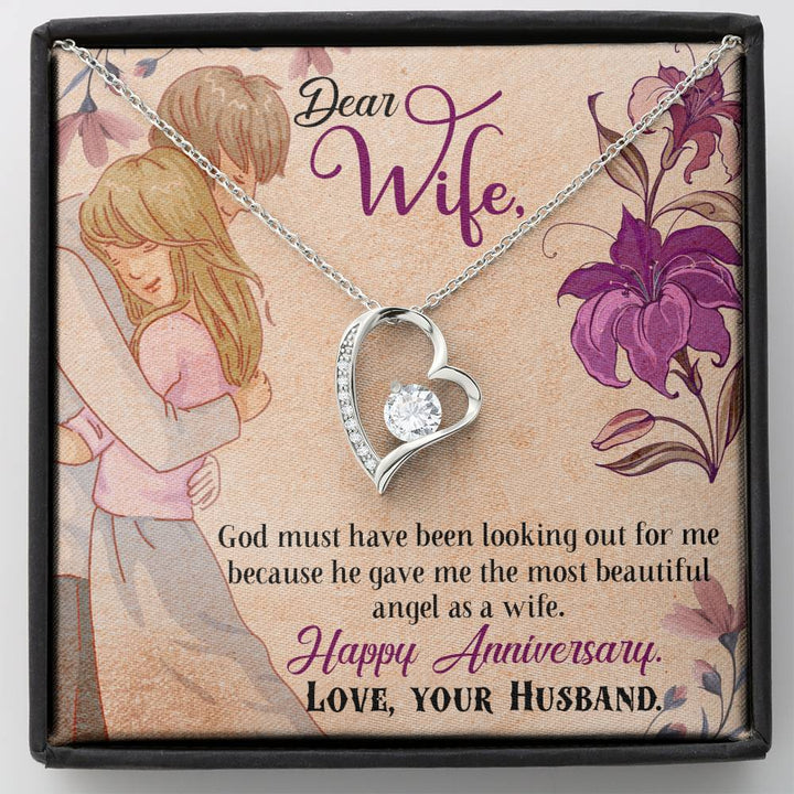 Heart, To My Wife Necklace Anniversary Gift For Wife - Forever Love Necklace - Thegiftio UK