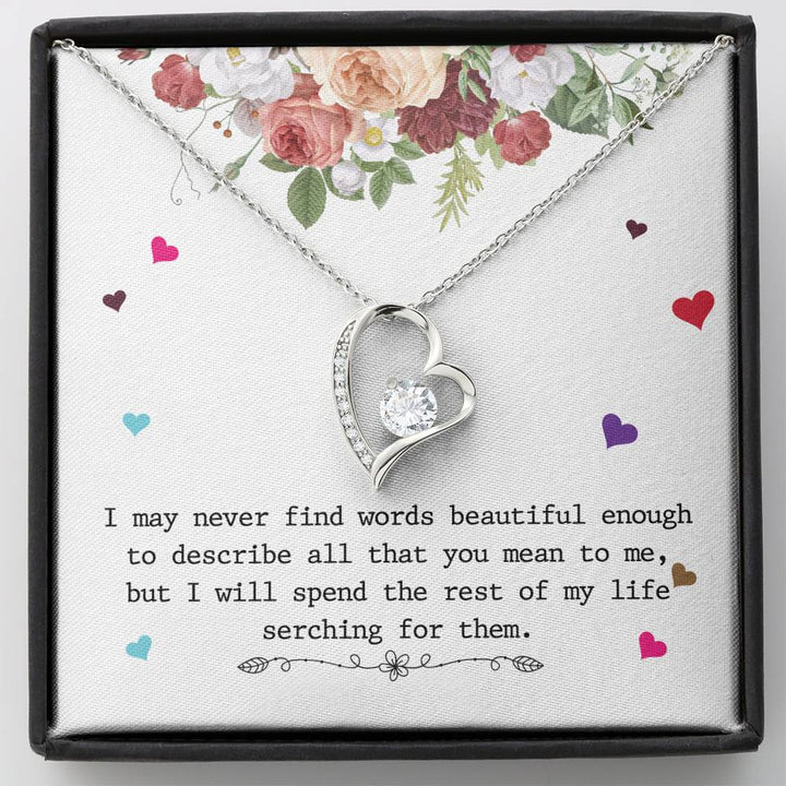 To My Wife Necklace - Anniversary Gift For Wife - Gift For Wife - Forever Love Necklace - Thegiftio UK