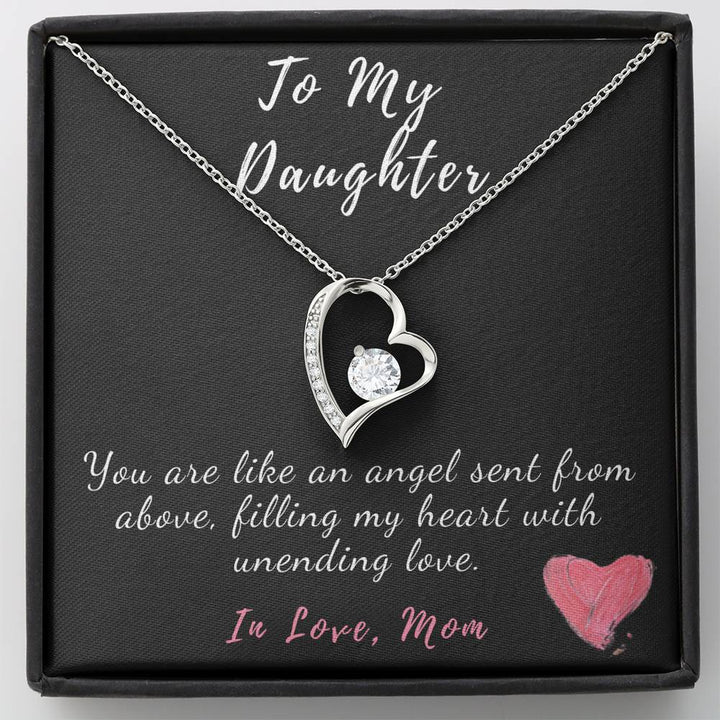 To My Daughter Heart Necklace - Mother To Daughter Gift - Gift - Forever Love Necklace - Thegiftio UK