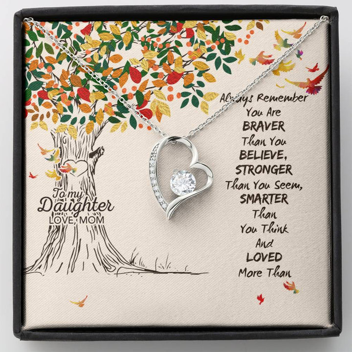 To My Daughter Love Mom Forever Love Necklace - Thegiftio UK