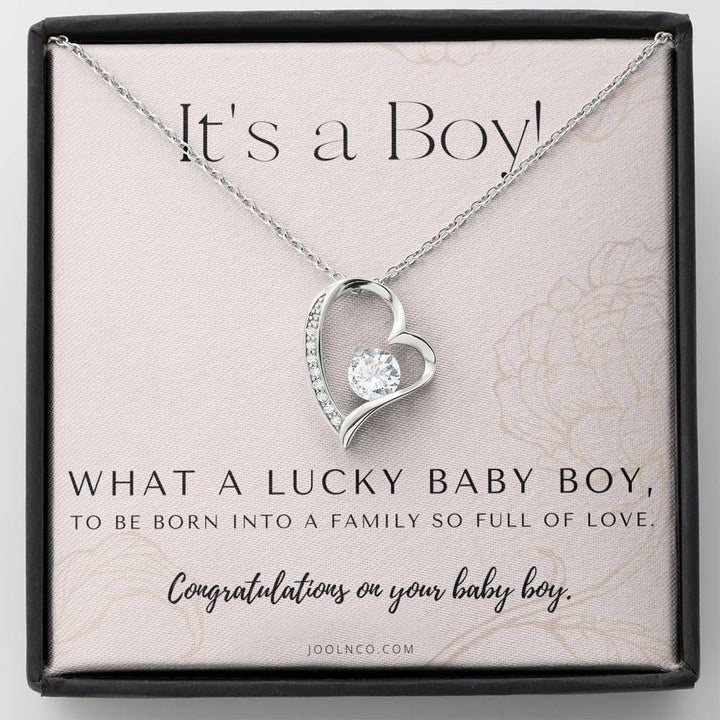 It's A Boy Necklace Gift For Mom | Baby Boy Congratulations | Baby Boy Shower Gift For Mom | New Mom Necklace | New Mom Gift | Gift For New Baby | New Mother Jewelry | Quotes | New Mommy Gift | Forever Love Necklace - Thegiftio UK