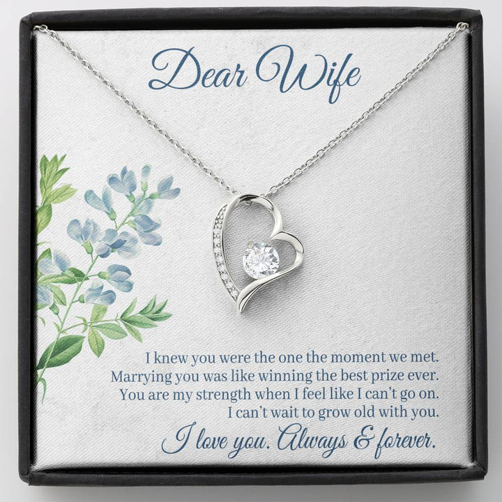 Dear Wife I Love You Forever Love Necklace Mother's Day Gift For Wife - Thegiftio UK