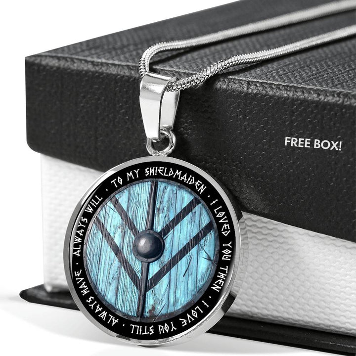 To My Shieldmaiden Love Knot "I Love You With My Last Breath" , Birthday Gifts For Wife, Future Wife, Girlfriend, Valentine Gift For Wife, To My Shieldmaiden "Sometimes, It's Had To Find Words To Tell You" Forever Love Necklace, Best Ideas Valentine Gift - Thegiftio