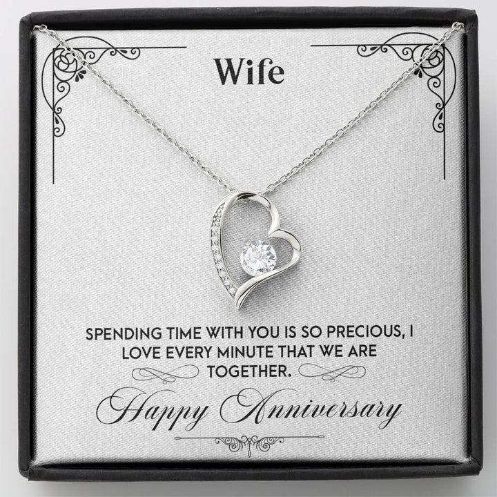 Wife - Spending Time With You The Precious, I Love Every Minute That We Are Together - Forever Love Necklace - Thegiftio UK