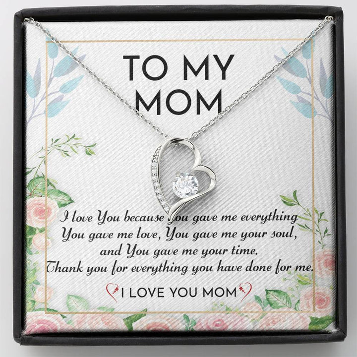 To My Mom - I Love You - Forever Love Necklace - Thegiftio UK