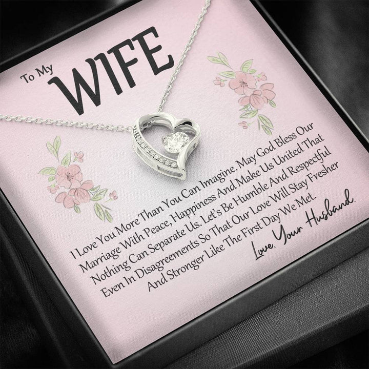 To My Wife - I Love You More Forever Love Necklace - Thegiftio UK