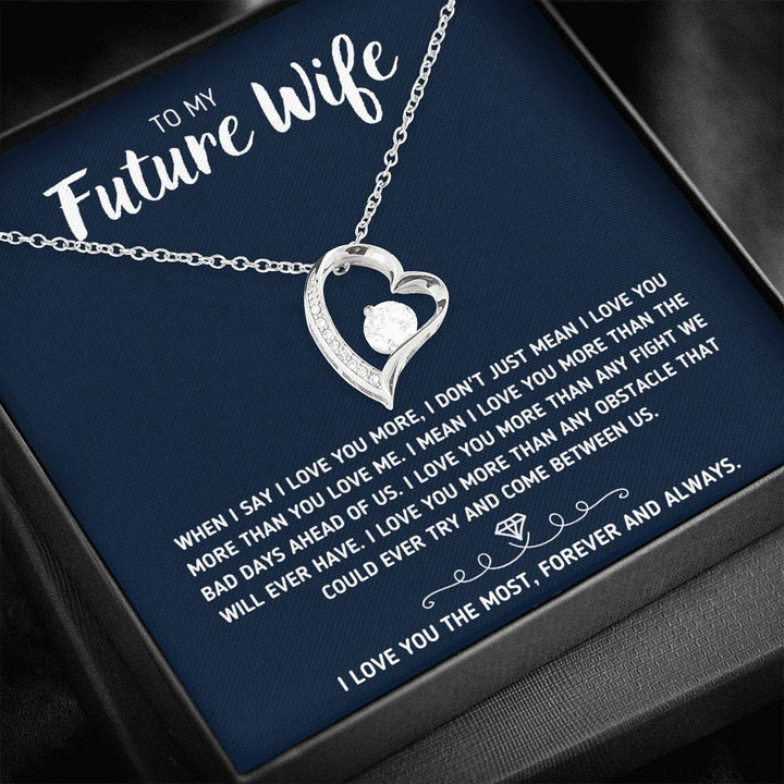 To My Future Wife "Love You The Most" Forever Love Necklace Gift Set - Thegiftio UK