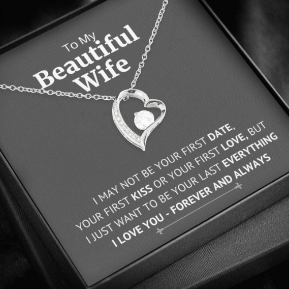 To My Beautiful Wife - Forever And Always - Forever Love Necklace - Thegiftio UK