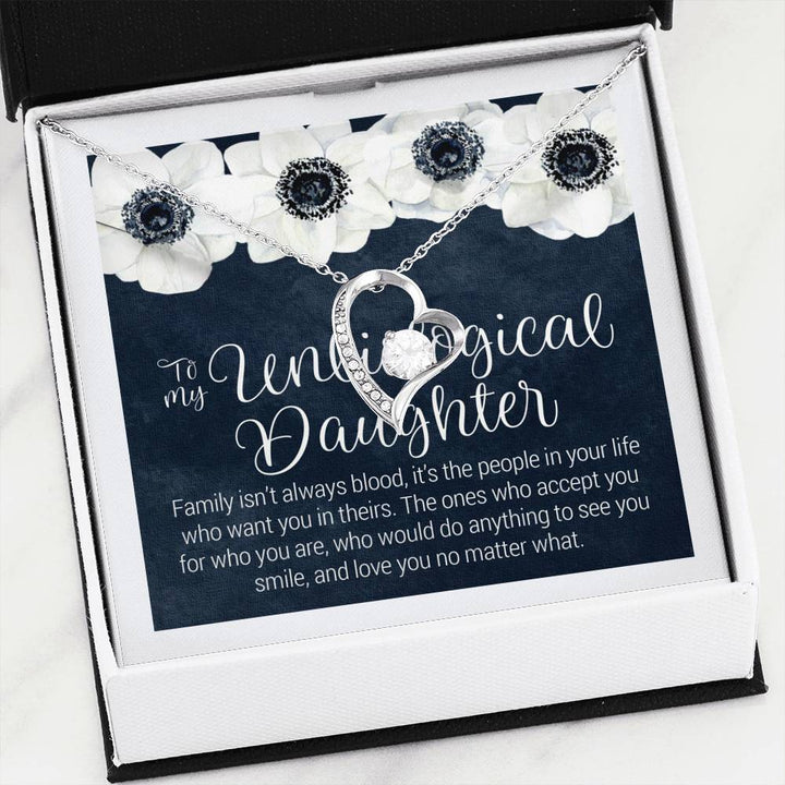 To My Unbiological Daughter - Love You No Matter What - Forever Love Necklace - Thegiftio UK